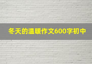 冬天的温暖作文600字初中