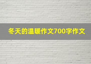 冬天的温暖作文700字作文