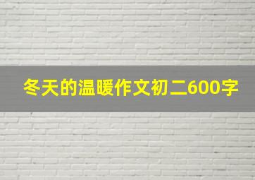 冬天的温暖作文初二600字