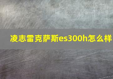 凌志雷克萨斯es300h怎么样