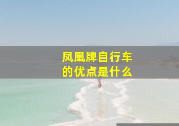 凤凰牌自行车的优点是什么