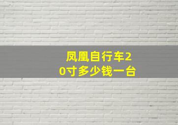 凤凰自行车20寸多少钱一台