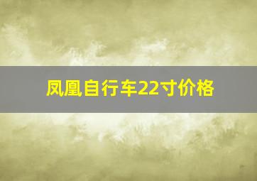 凤凰自行车22寸价格