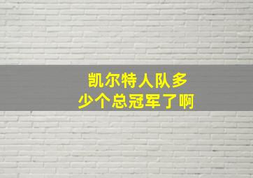 凯尔特人队多少个总冠军了啊