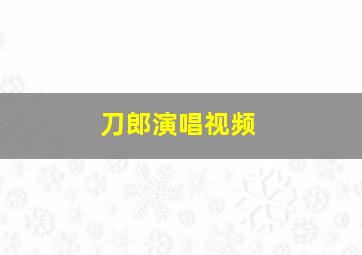 刀郎演唱视频