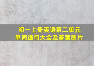 初一上册英语第二单元单词造句大全及答案图片