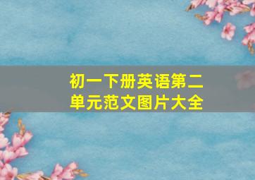 初一下册英语第二单元范文图片大全