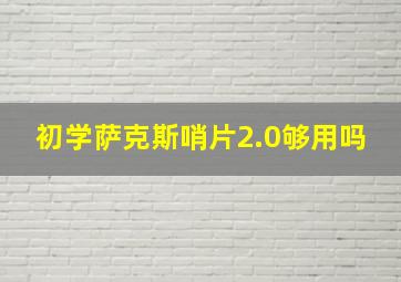 初学萨克斯哨片2.0够用吗