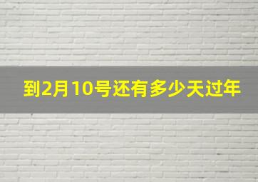 到2月10号还有多少天过年