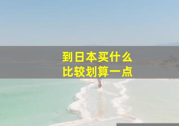 到日本买什么比较划算一点