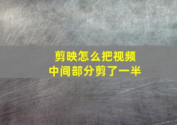 剪映怎么把视频中间部分剪了一半