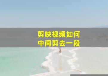 剪映视频如何中间剪去一段