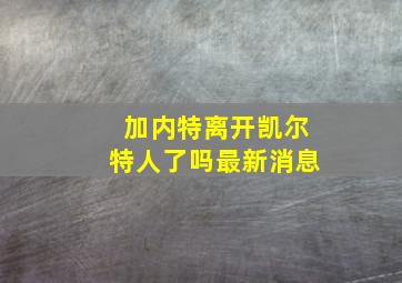 加内特离开凯尔特人了吗最新消息