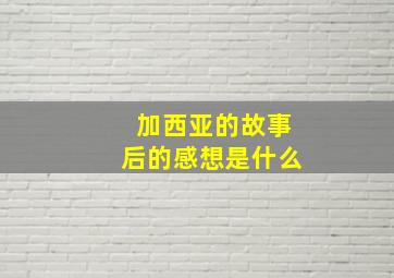 加西亚的故事后的感想是什么