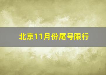 北京11月份尾号限行