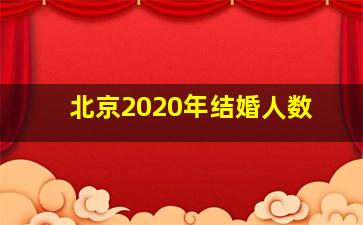 北京2020年结婚人数