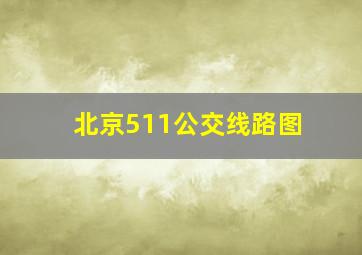 北京511公交线路图