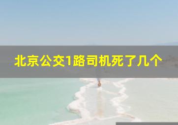 北京公交1路司机死了几个