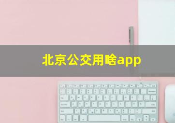 北京公交用啥app