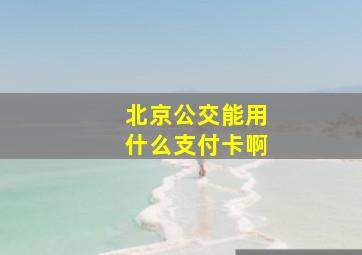 北京公交能用什么支付卡啊