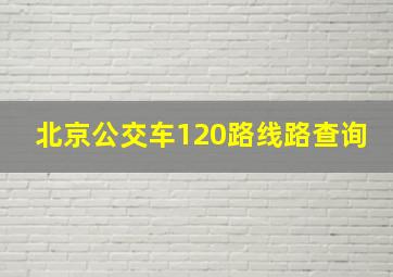 北京公交车120路线路查询