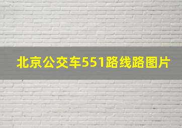 北京公交车551路线路图片