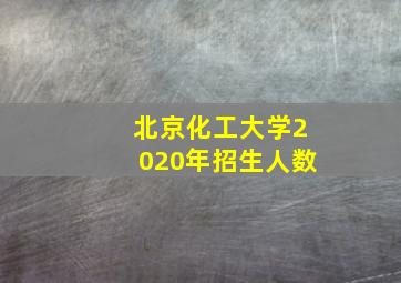 北京化工大学2020年招生人数