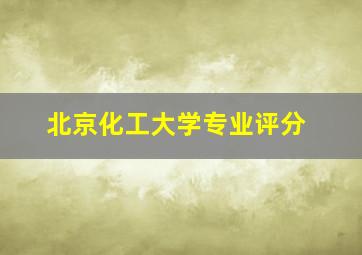 北京化工大学专业评分