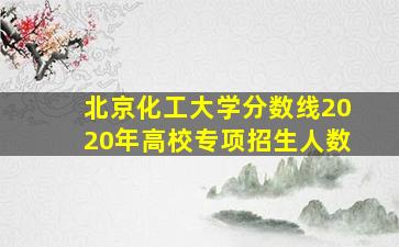 北京化工大学分数线2020年高校专项招生人数