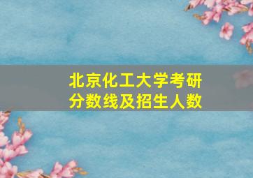 北京化工大学考研分数线及招生人数