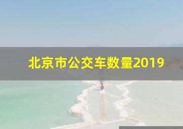 北京市公交车数量2019