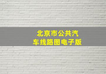 北京市公共汽车线路图电子版