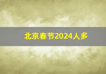 北京春节2024人多