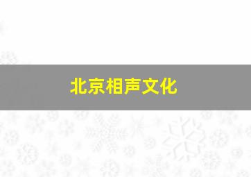 北京相声文化