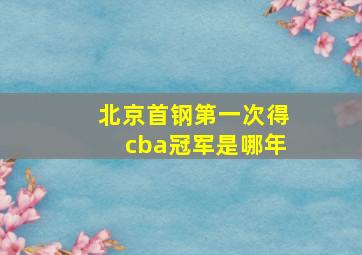 北京首钢第一次得cba冠军是哪年