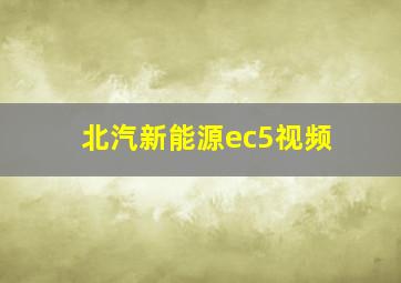 北汽新能源ec5视频