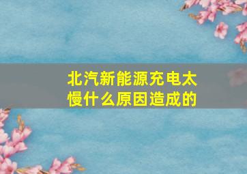 北汽新能源充电太慢什么原因造成的