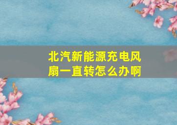 北汽新能源充电风扇一直转怎么办啊