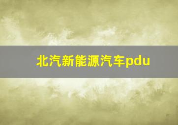 北汽新能源汽车pdu