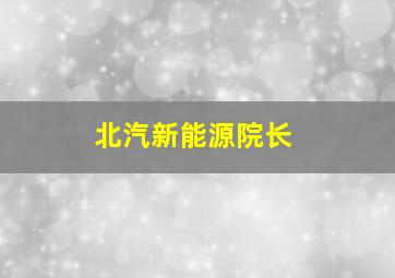 北汽新能源院长