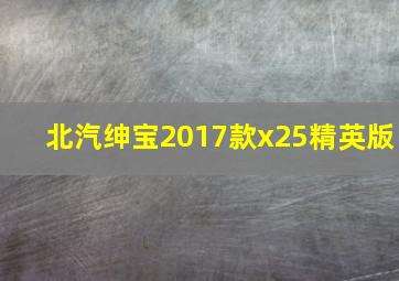 北汽绅宝2017款x25精英版