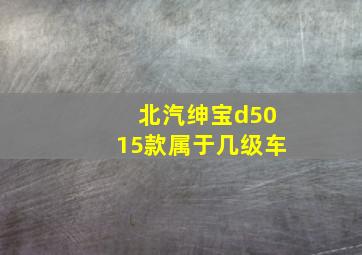 北汽绅宝d5015款属于几级车