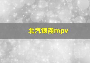 北汽银翔mpv