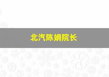 北汽陈娟院长