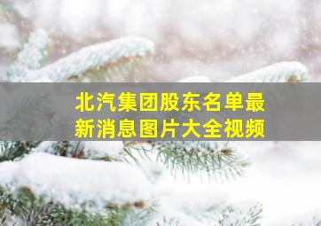 北汽集团股东名单最新消息图片大全视频