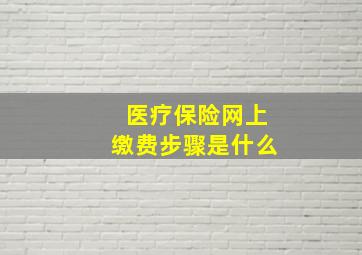 医疗保险网上缴费步骤是什么