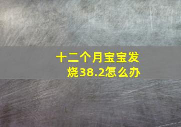 十二个月宝宝发烧38.2怎么办