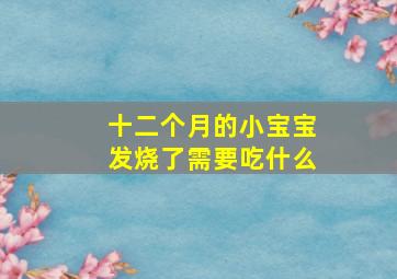 十二个月的小宝宝发烧了需要吃什么