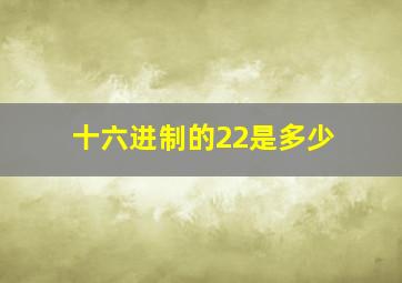 十六进制的22是多少