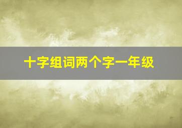 十字组词两个字一年级